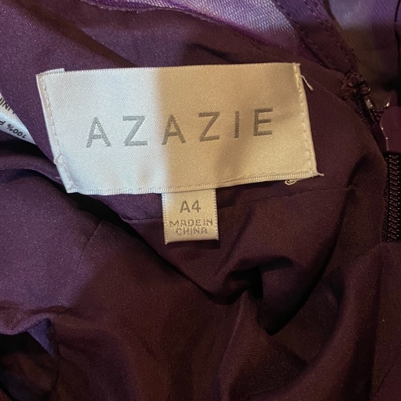 Azazie yoka plum Flowy Ruched Chiffon Dress - Picture 7 of 8